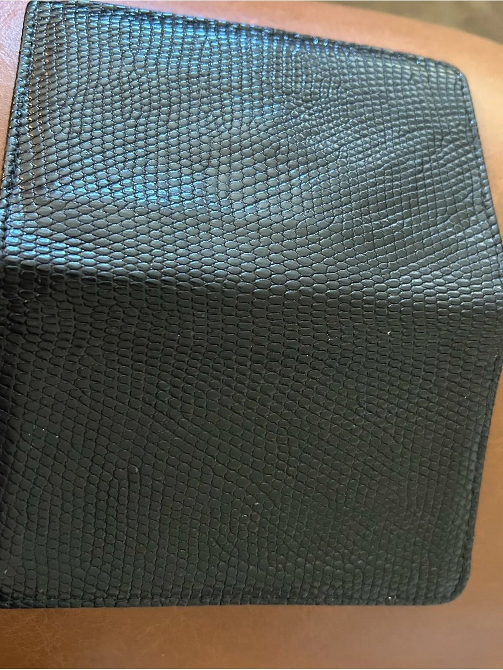 Black lizard Leather Card Wallet